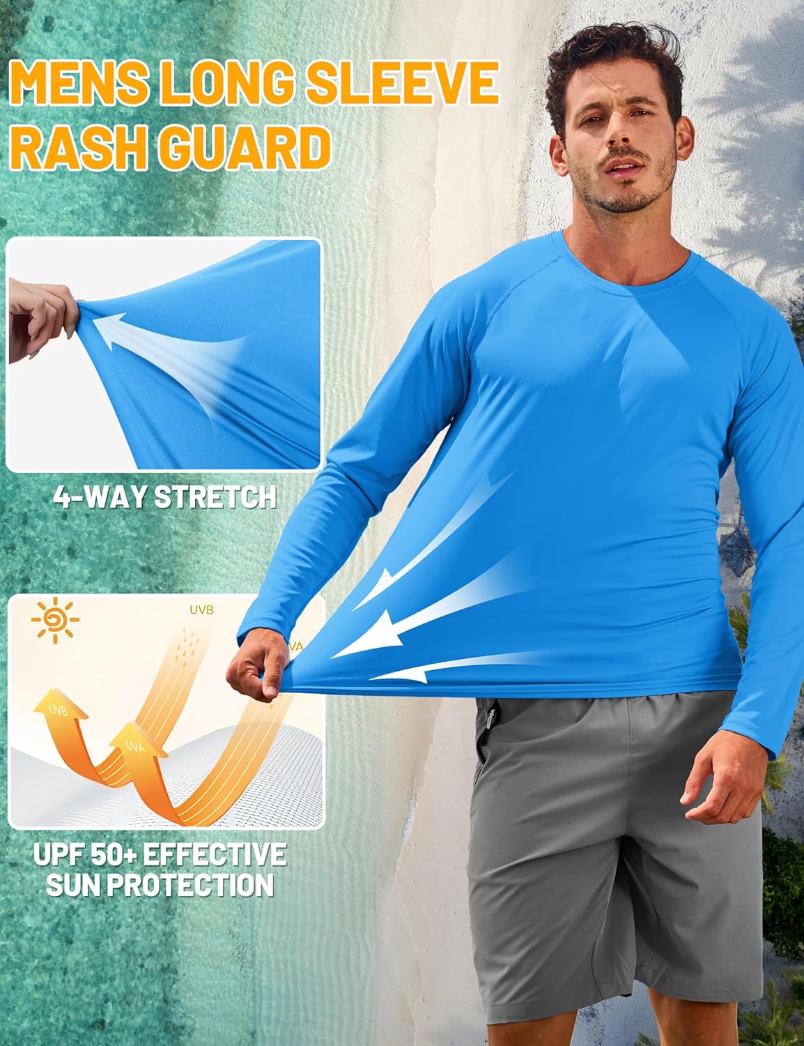 Thumbnail 3 de TACVASEN Men's UV Protection UPF 50+ Long Sleeve Shirt for Outdoor Activities