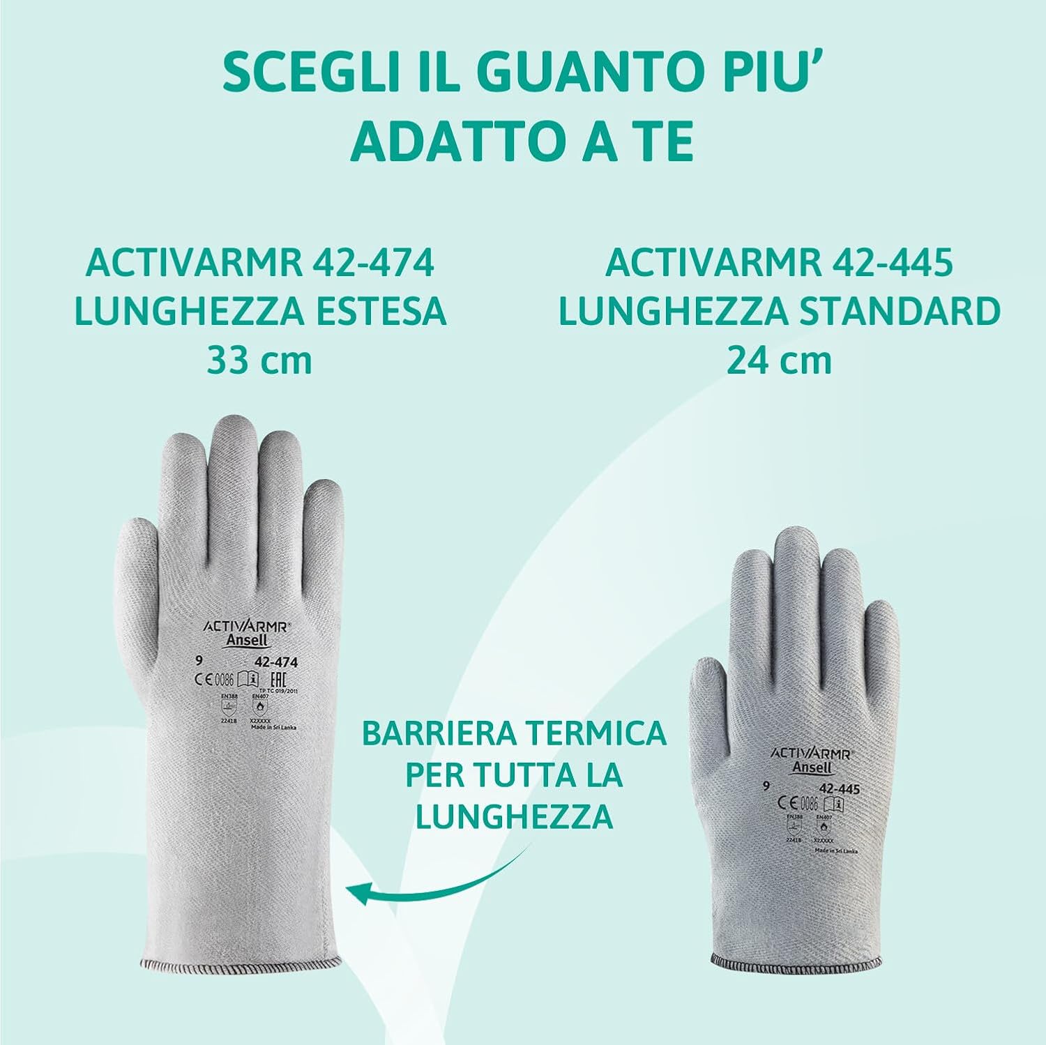 Thumbnail 6 de Ansell ActivArmr 42-474 Guanti Termoresistenti, taglia L, uso meccanico e chimico