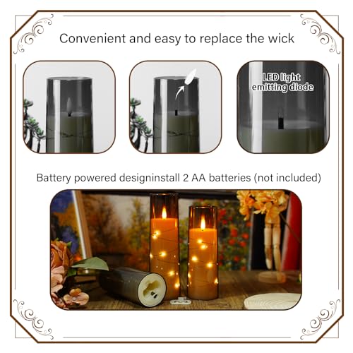 Detalle 2 de Nimiko Flameless LED Candles, 9 Pcs 🕯
