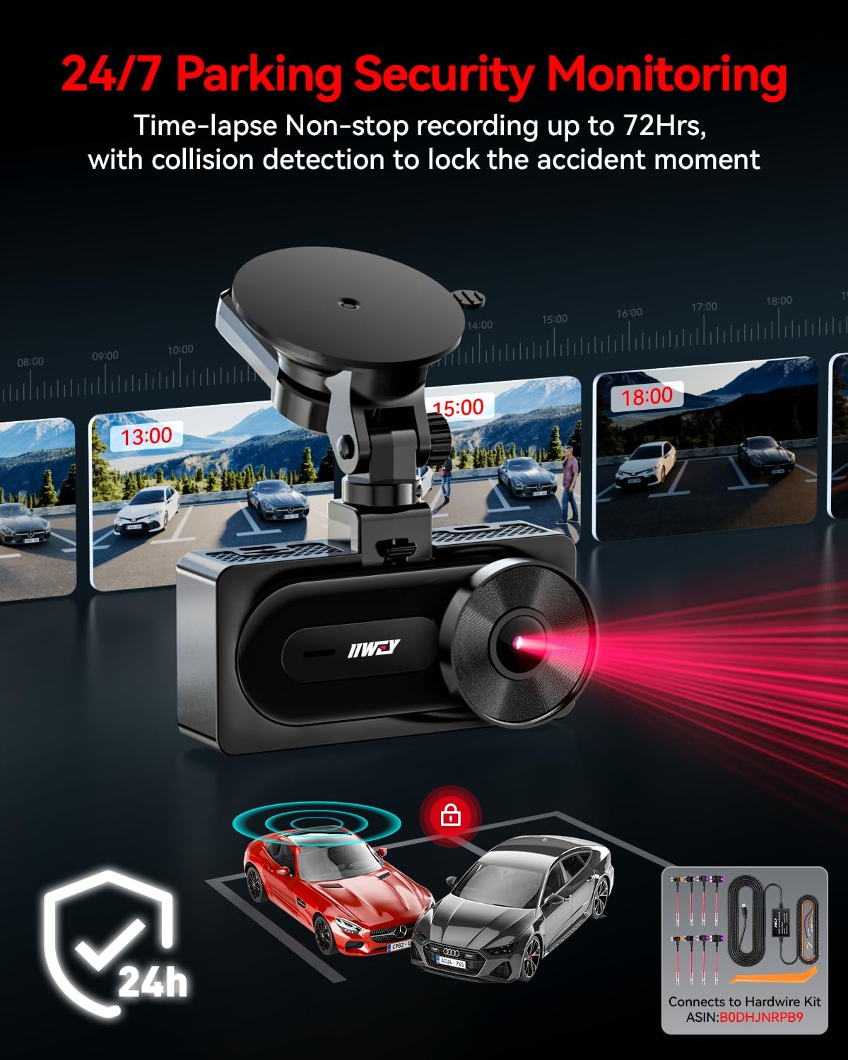 Thumbnail 5 de IIWEY 4K+4K Dash Cam with Dual STARVIS 128GB