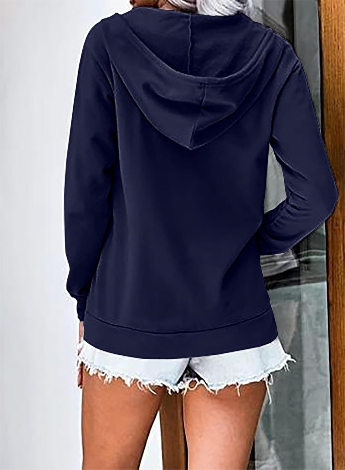 Thumbnail 4 de Damen Sweatjacke mit Kapuze & Reißverschluss (Baumwolle/Polyester) – Jhsnjnr Kapuzenpullover Hoodie