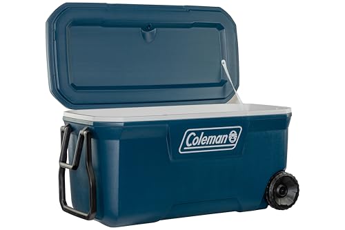 Thumbnail 7 de Coleman 100QT Xtreme Wheeled Cooler Box: nevera rígida de 94 L con ruedas y asiento, azul/blanco