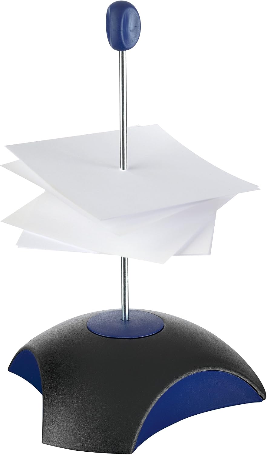 Detalle de HAN Zettelspießer DELTA – eleganter Zettelspießer aus hochwertigem Kunststoff, 114 × 114 × 158 mm, schwarz-blau
