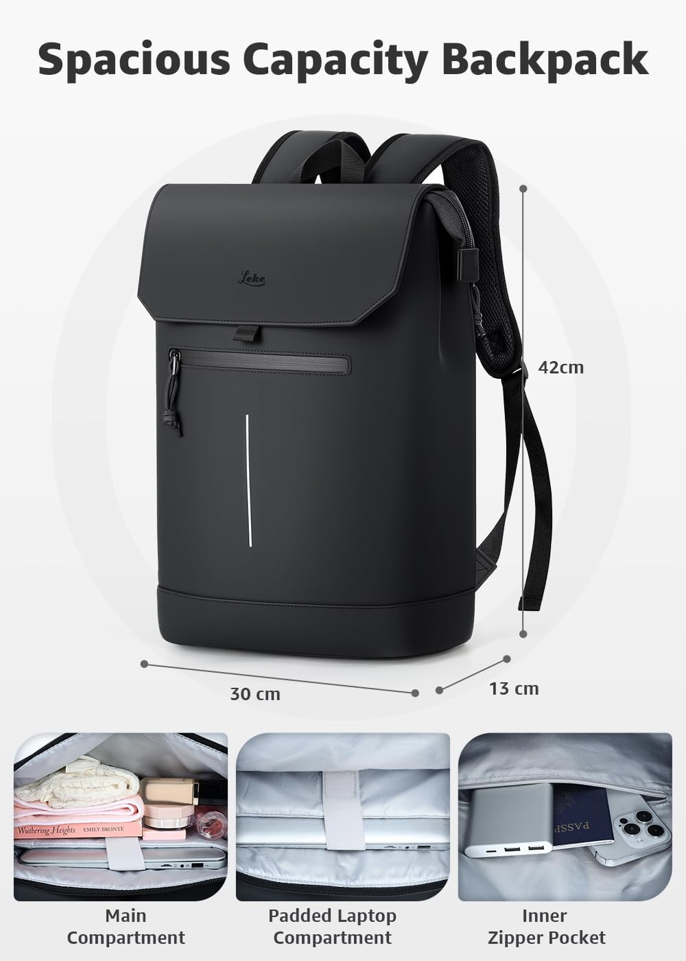 Thumbnail 4 de Lekespring Rucksack Mattleder 15,6"