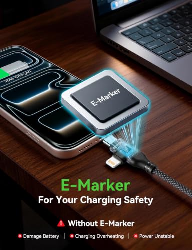 Thumbnail 6 de ASICEN 100W 2-in-2 Multi Charging Cable, 90° Connector, 1.8m