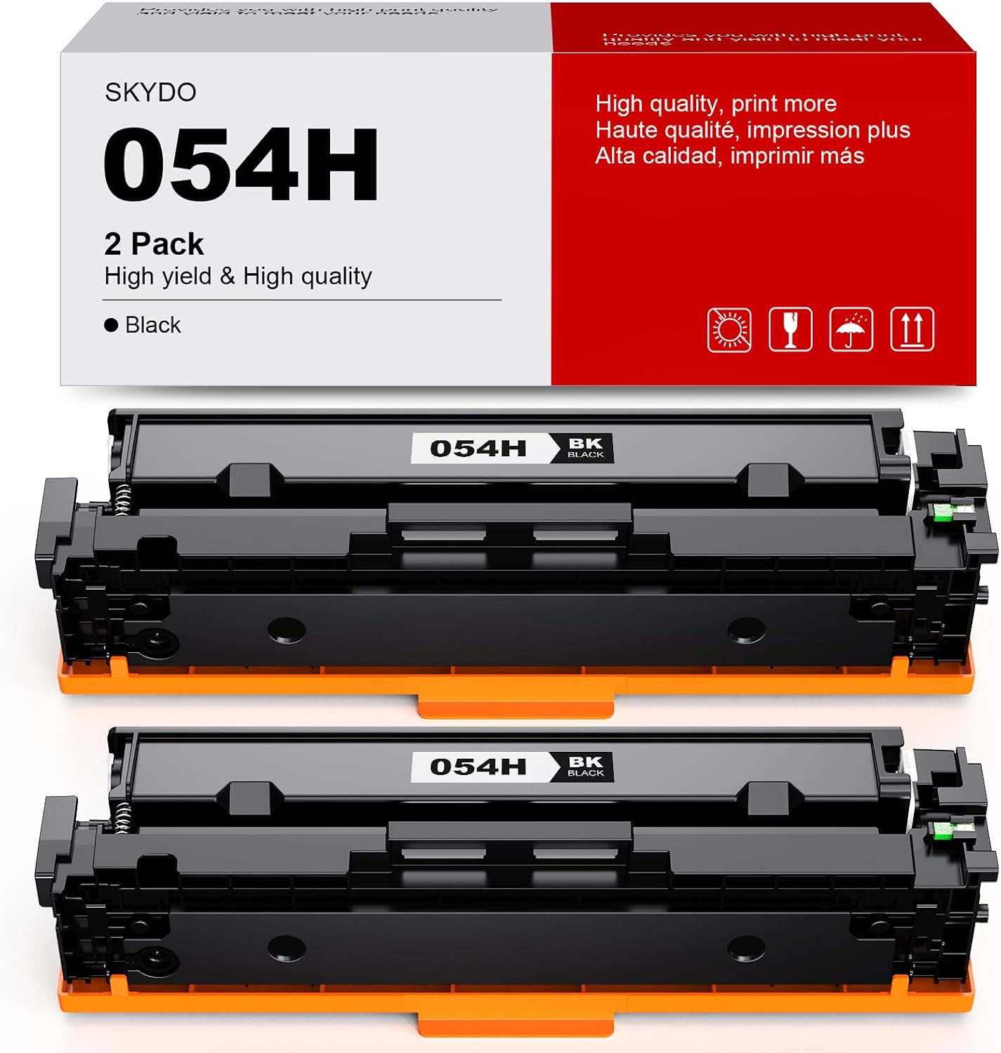Detalle de Skydo 054H Black Toner Cartridges, 2-Pack for Canon MF and LBP Printers
