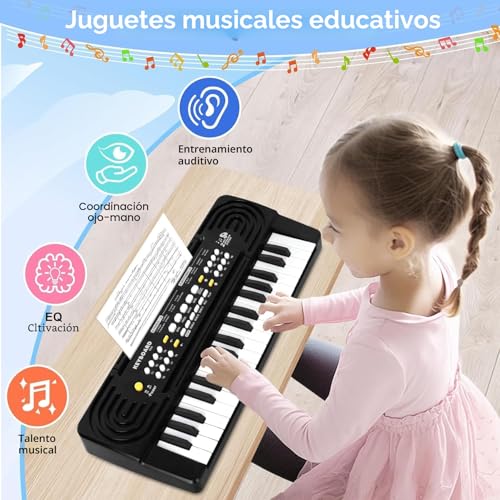 Thumbnail 7 de BABYJOLLY Piano Infantil con Teclado de 37 Teclas y Micrófono