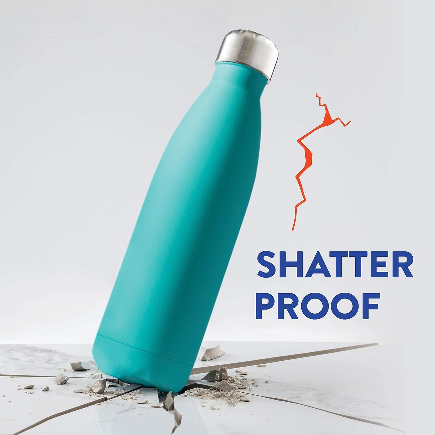 Thumbnail 3 de 2 Pack 500ml Stainless Steel Insulated Water Bottles – Leak-Proof, Shatter-Resistant (Pure Pearly White)