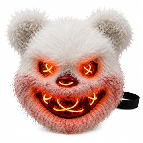 Detalle de TK Gruppe Timo Klingler Masque LED Halloween, télécommande et 3 niveaux de luminosité