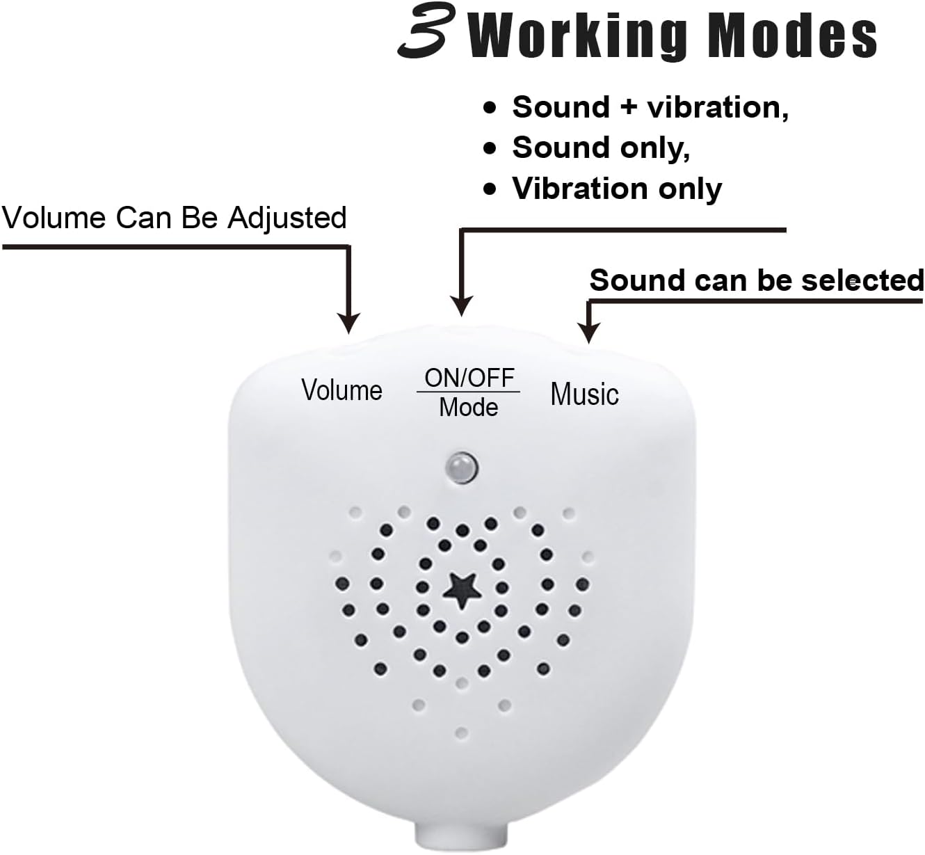 Thumbnail 4 de Bedwetting Alarm Pad for Boys and Girls – USB Rechargeable, Music Optional with Volume Control (Blue)
