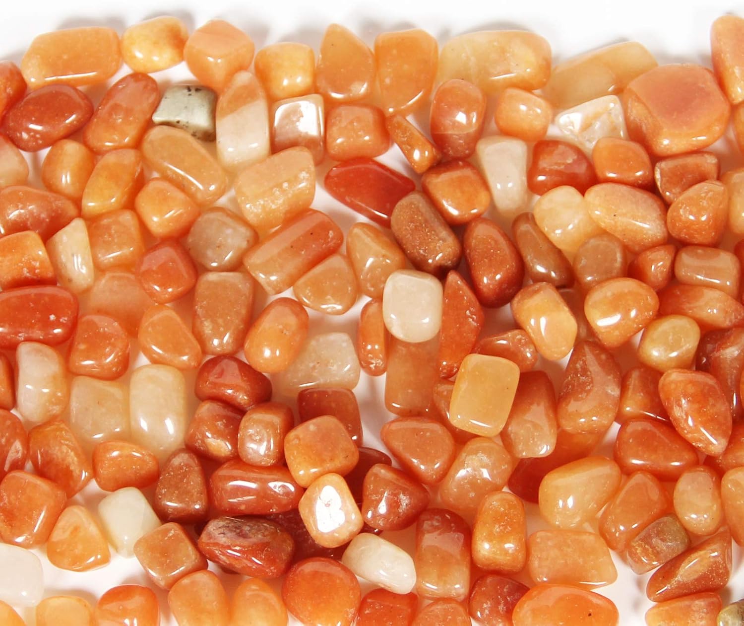 Detalle de 1.1lb Natural Red Aventurine Crystal Chips – Hand-crafted Red Aventurine Chips for Crafts, Healing Grids and Gift-Ware