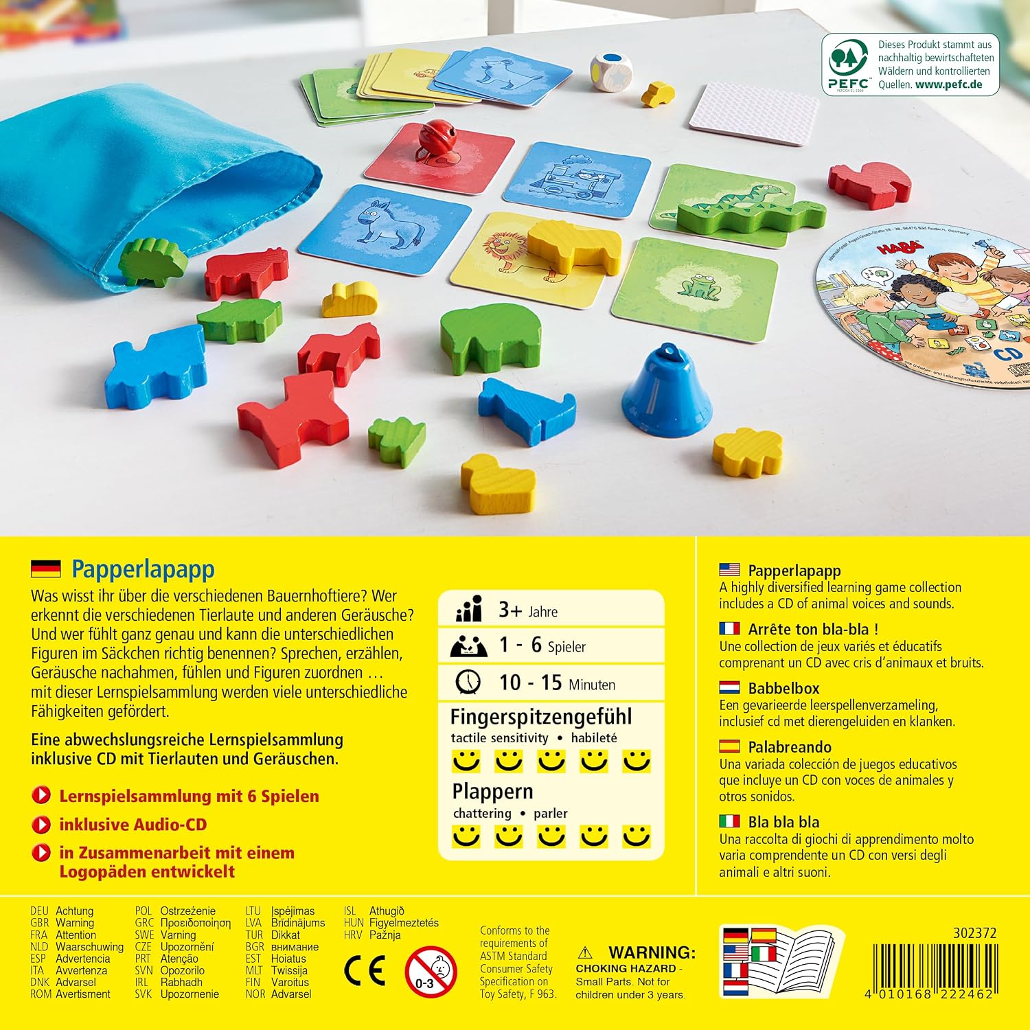 Thumbnail 2 de HABA Papperlapapp taalspel met 6 spelvarianten en cd