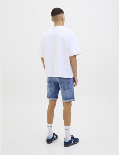 Detalle de JACK & JONES Shorts para hombre - Blue Denim, ajuste regular, pack Am 318, talla L
