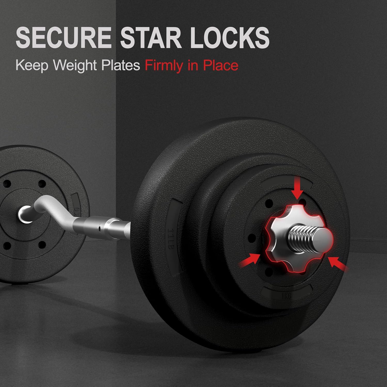 Thumbnail 6 de Yaheetech EZ curl bar weight set