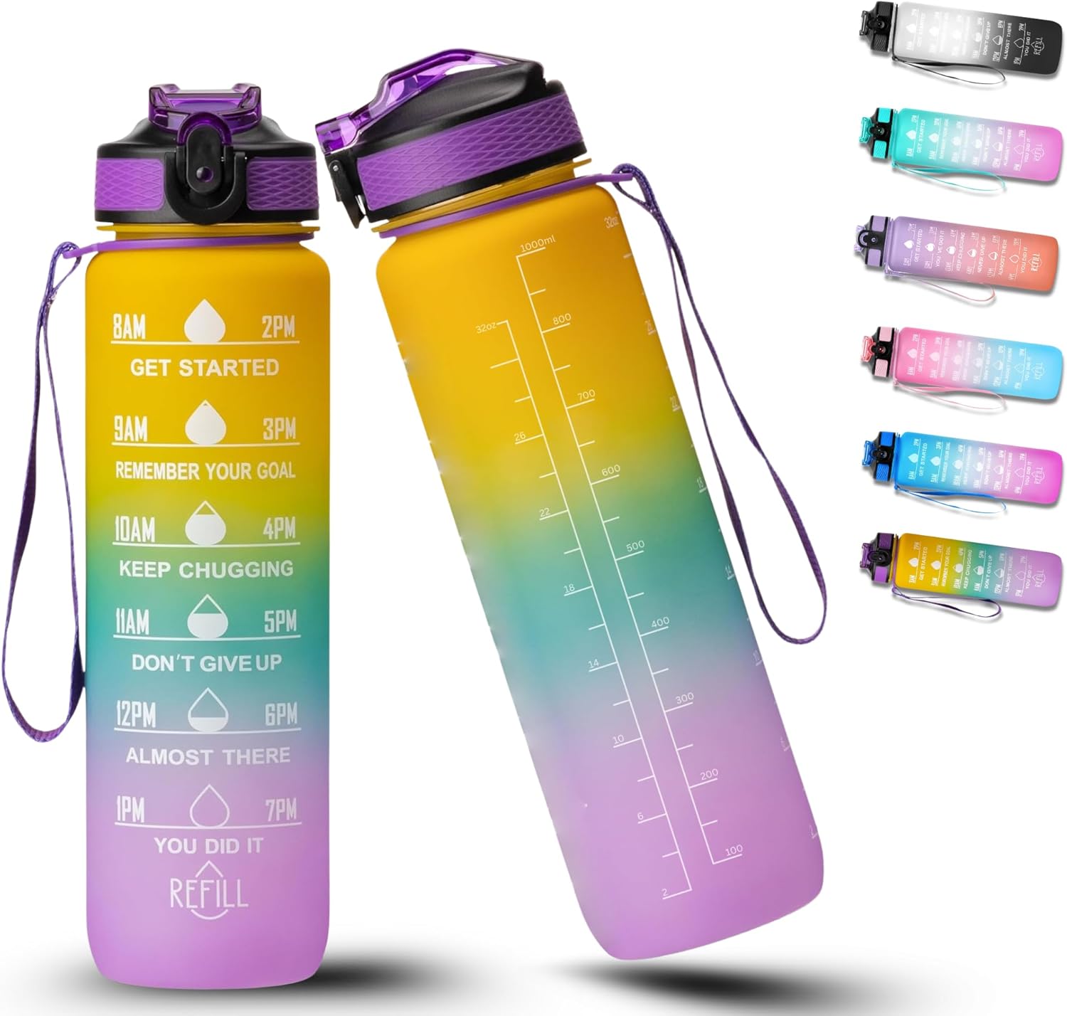Thumbnail 1 de BierEx Trinkflasche 1l – Kohlensäuregeeignet, auslaufsicher und BPA-frei (Rosa) für Sport, Schule & Büro