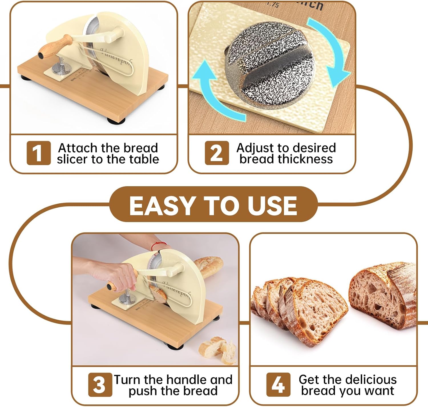 Thumbnail 5 de vanerepok Manual Bread Slicer 0.8 in 🍞