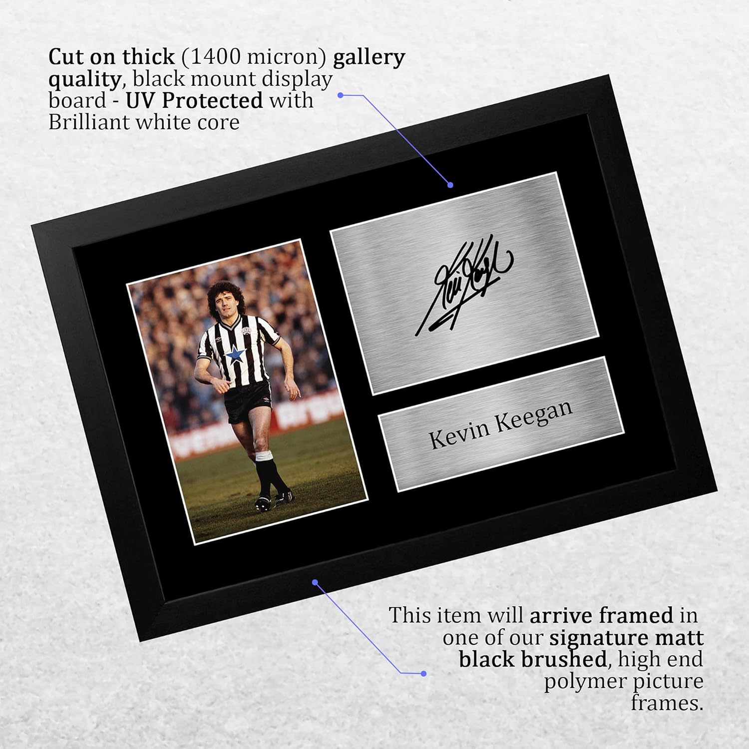 Thumbnail 2 de HWC Trading Kevin Keegan Magpies Gifts A4 framed signed autograph picture