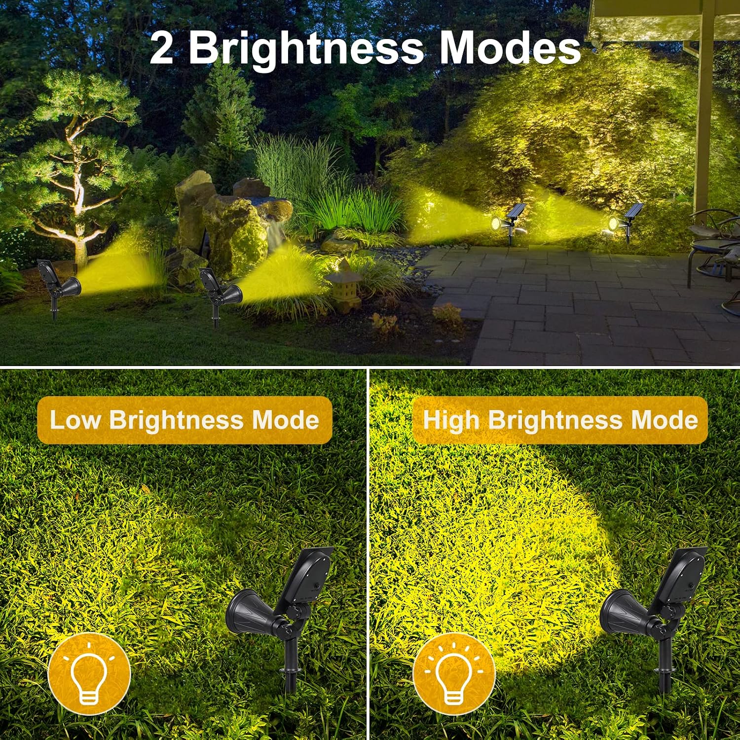 Detalle 2 de Solar landscape spotlights 180° 3000K