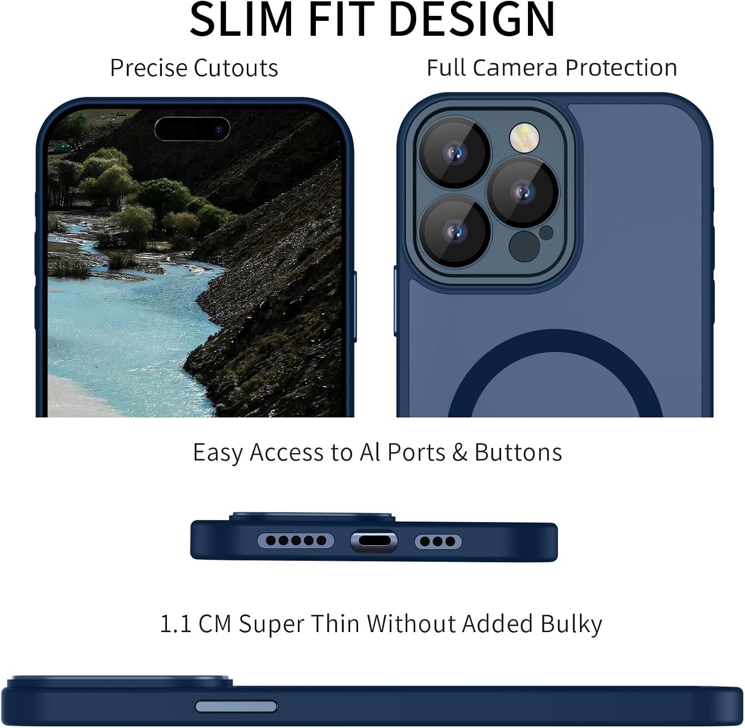Detalle de YUANDMI Cover magnetica per iPhone 14 Pro