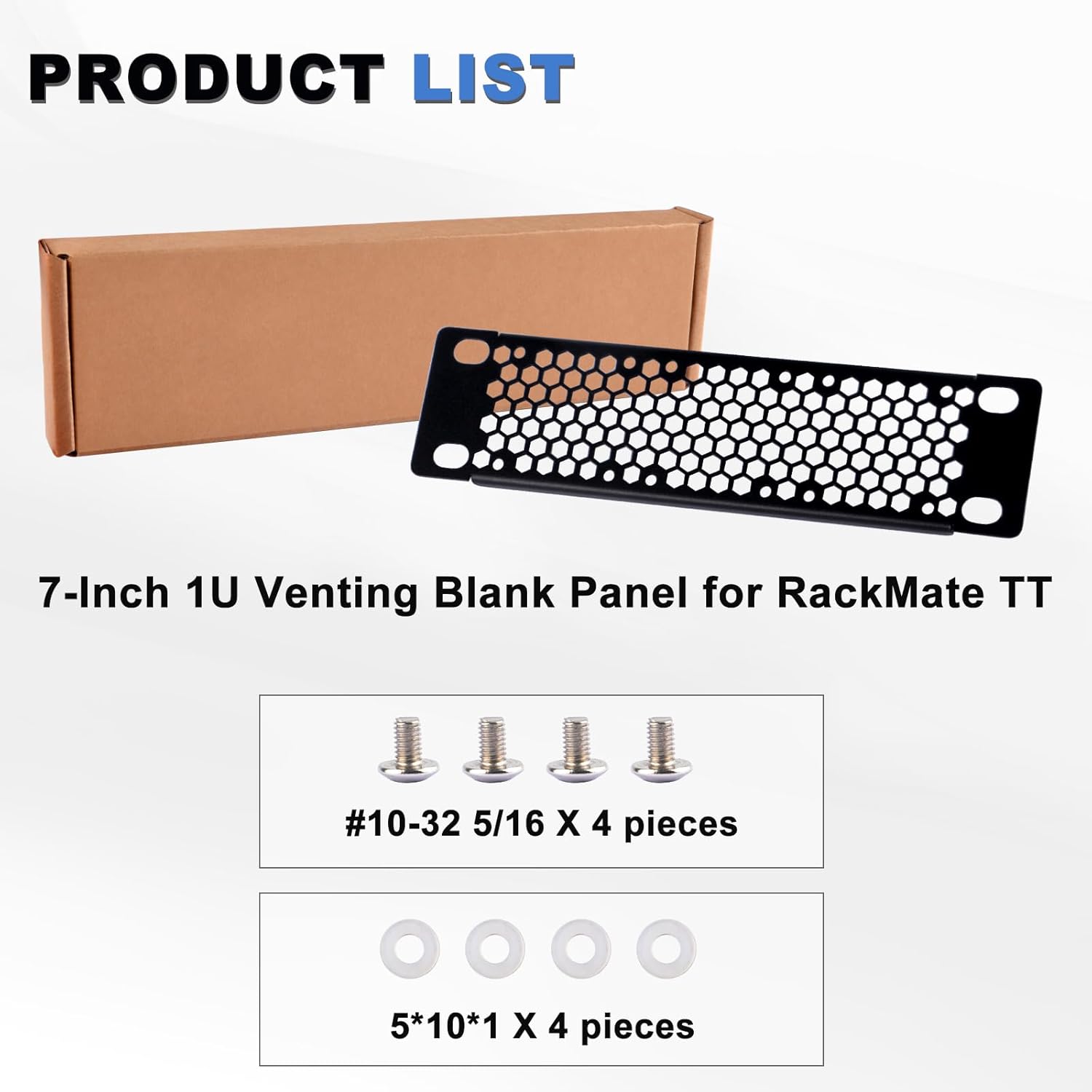 Thumbnail 4 de GeeekPi 7 inch 1U Vented Blank Panel for DeskPi RackMate TT Network Cabinet, Black