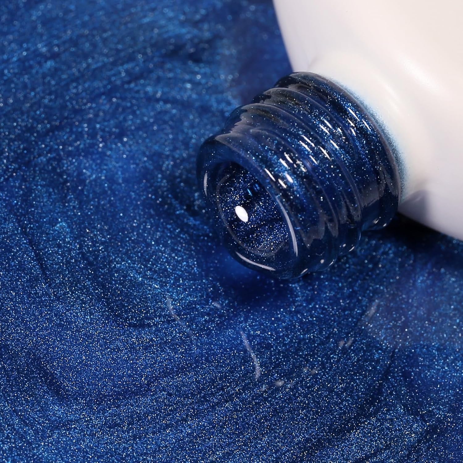 Thumbnail 1 de Firedeep 10 ml HEMA-freier blauer Katzenaugen-Gellack mit Magnet, UV/LED – Marineblau mit Glitzer