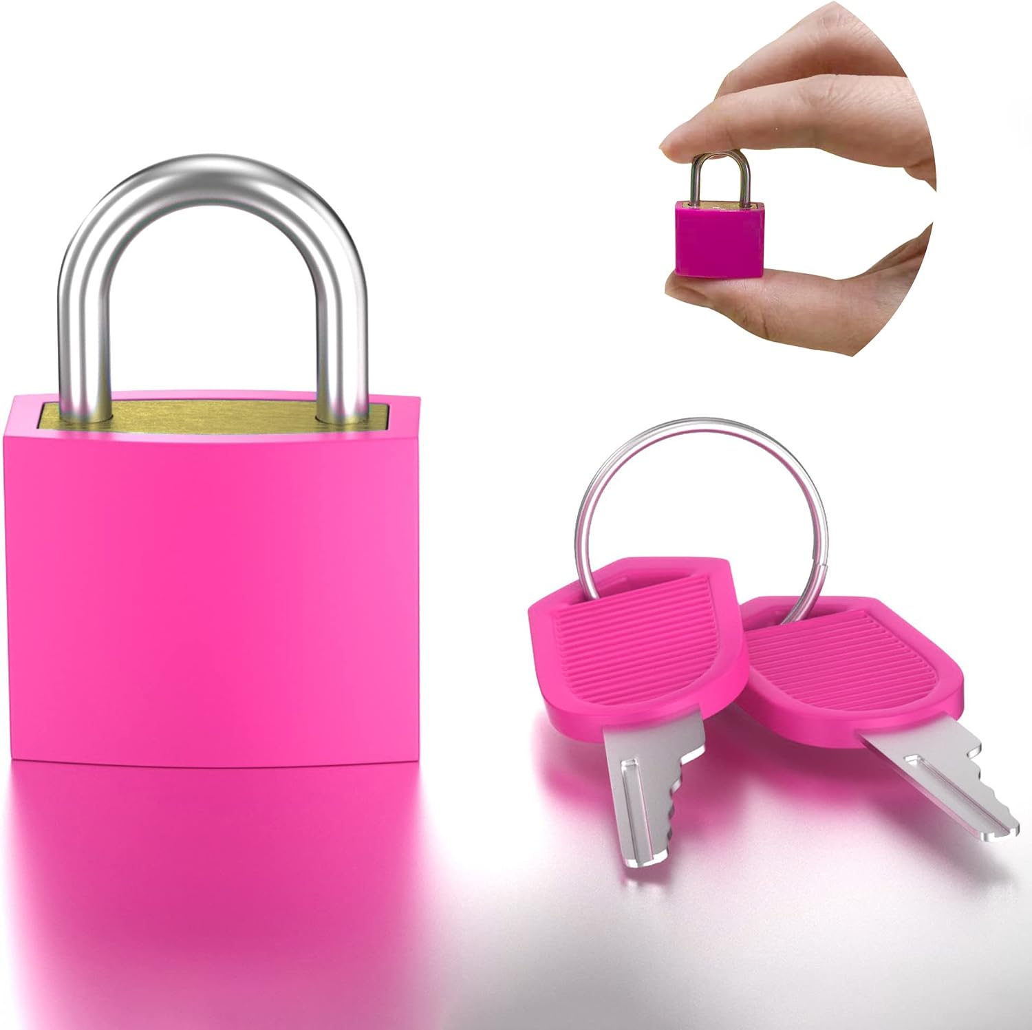Detalle de Taiyeestar 10 Pcs Colourful Luggage Locks with Keys – Small Brass Padlocks for Travel