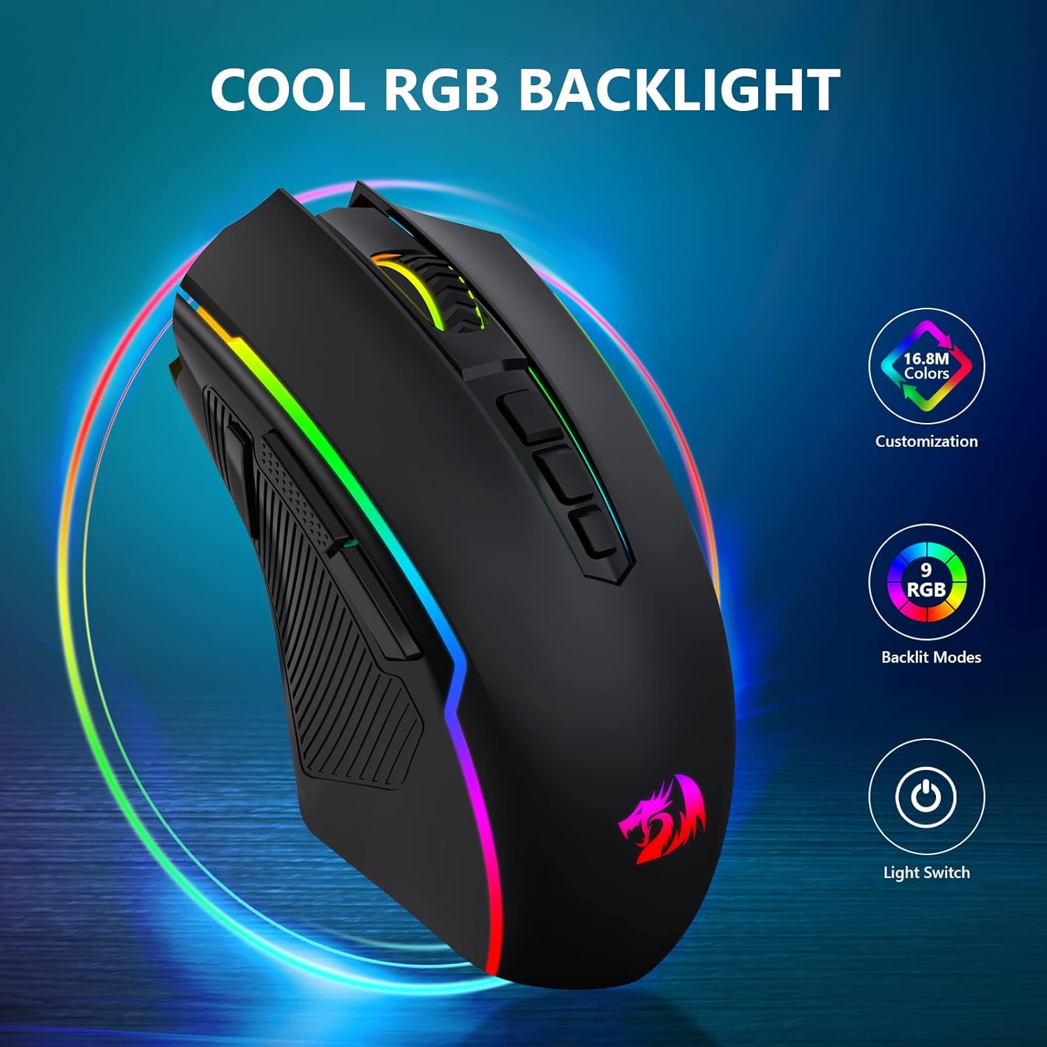 Detalle de Redragon Gaming Maus 8000 DPI 🖱