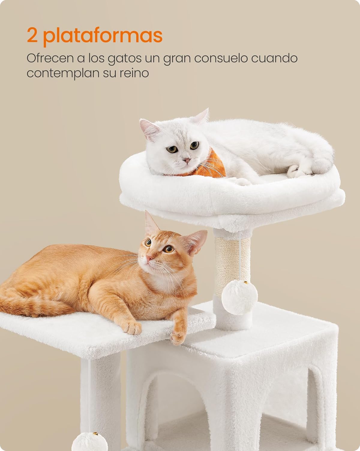Detalle 2 de Feandrea PCT261M01 Árbol para gatos 112 cm