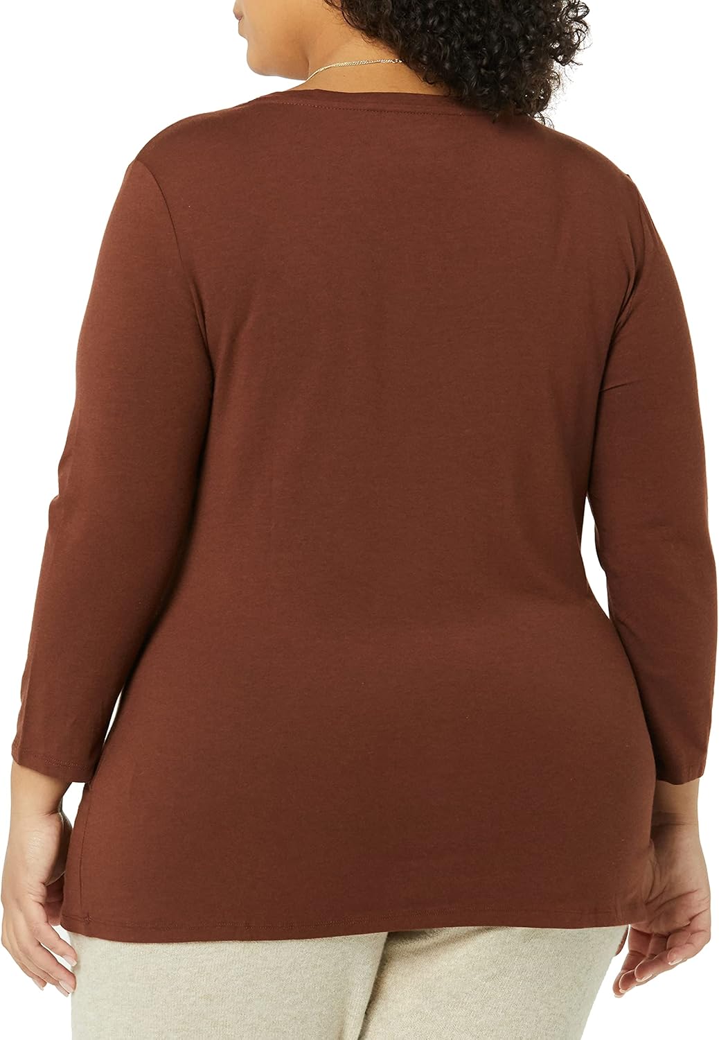 Thumbnail 3 de Amazon Essentials Donna T-Shirt Maniche 3/4 e Scollo a V - Vestibilità Classica (Disponibile in Taglie Forti)