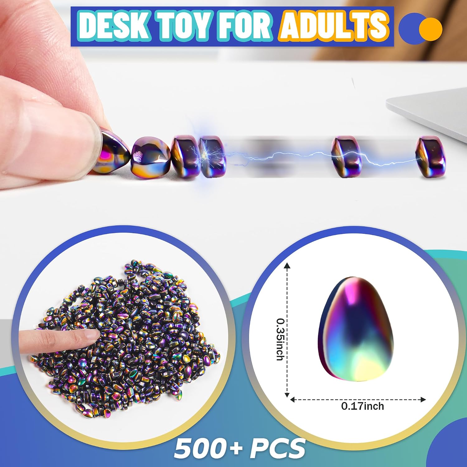 Thumbnail 4 de Chilvil 500pc Magnetic Fidget Toy 🧲