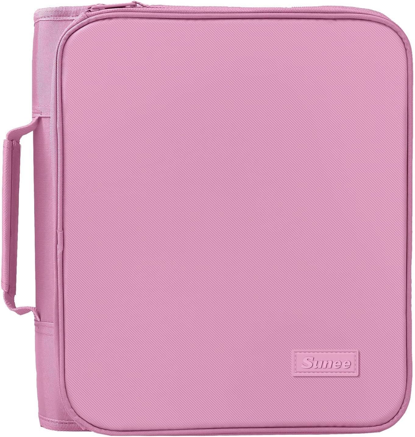 Detalle de SUNEE Zippered Binder Bag, 2-Inch O-Rings, 5-Tab File, Grape Purple
