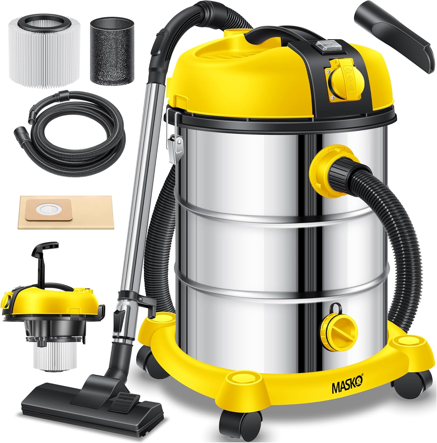 MASKO Industriestaubsauger 2300W