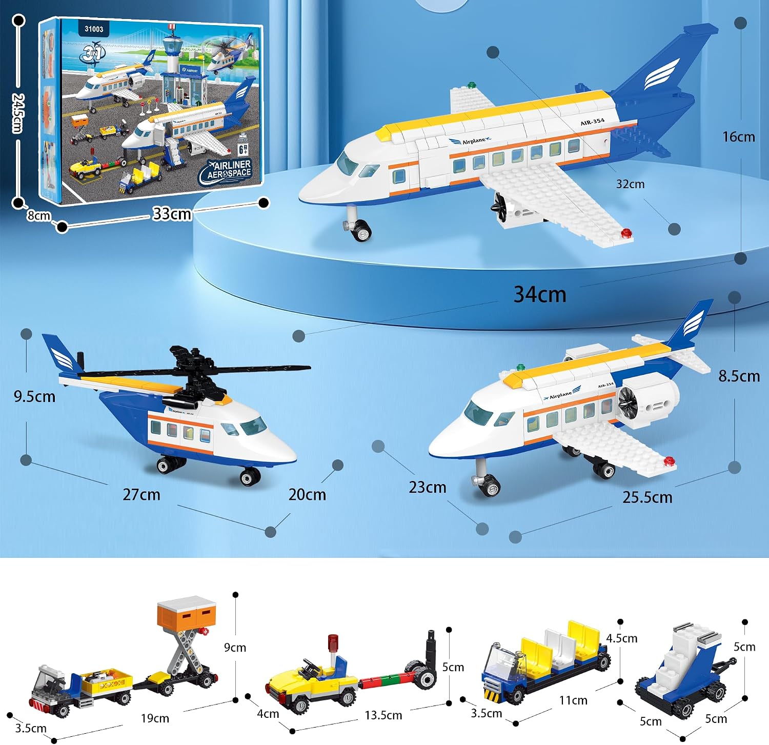 Thumbnail 6 de AKWME Avion jeu de construction 6-12 ans ✈