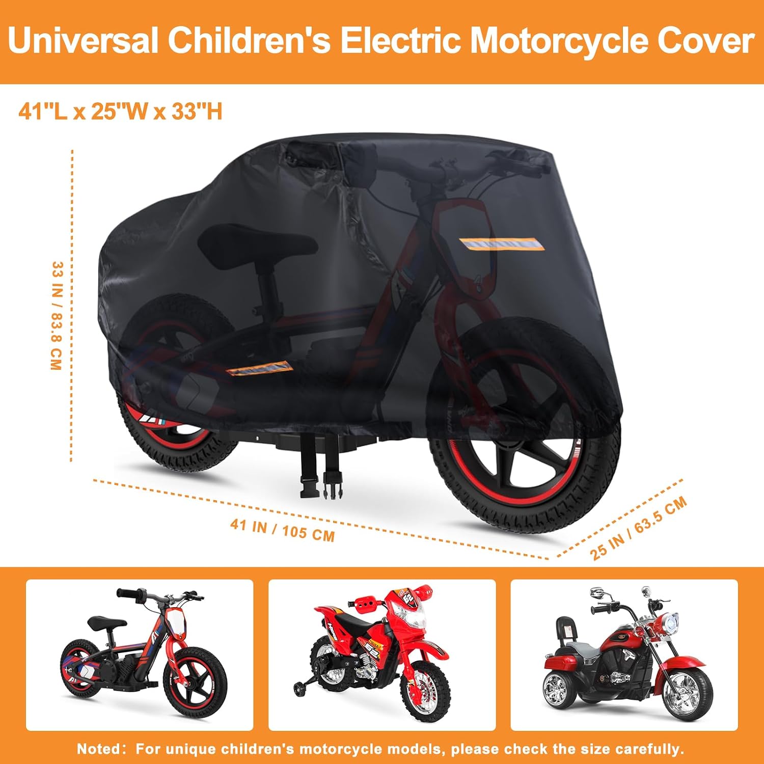 Detalle 1 de Kids Bike Cover 420D Oxford Fabric