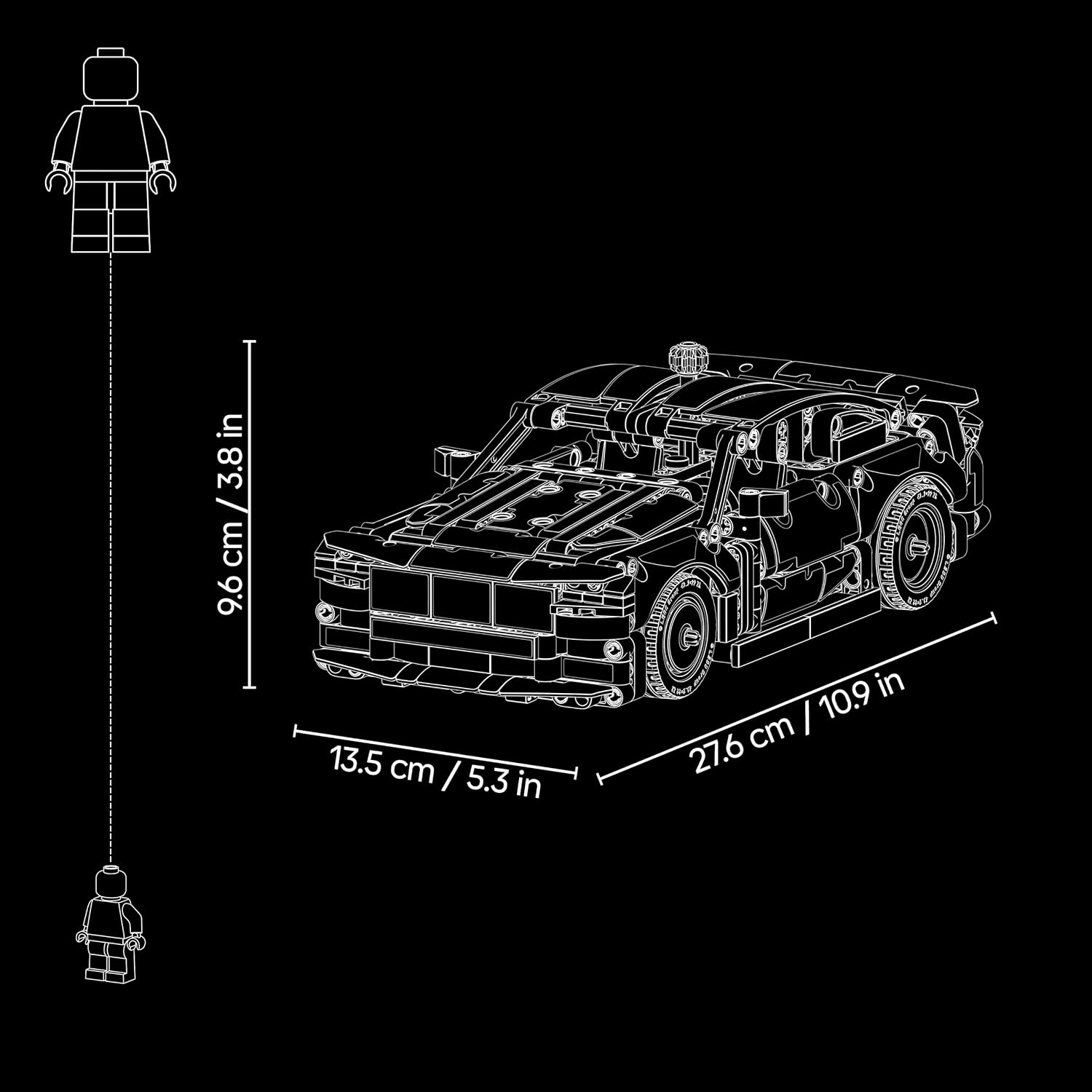 Detalle de LEGO Technic 42236 Custom Garage Ford Mustang GT car, 973 pieces