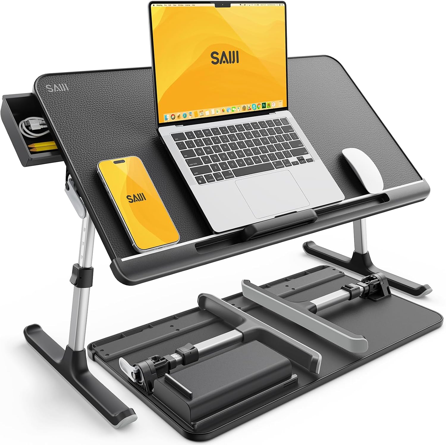 Detalle de SAIJI Laptop Bed Table 23.6×12.6in lap desk