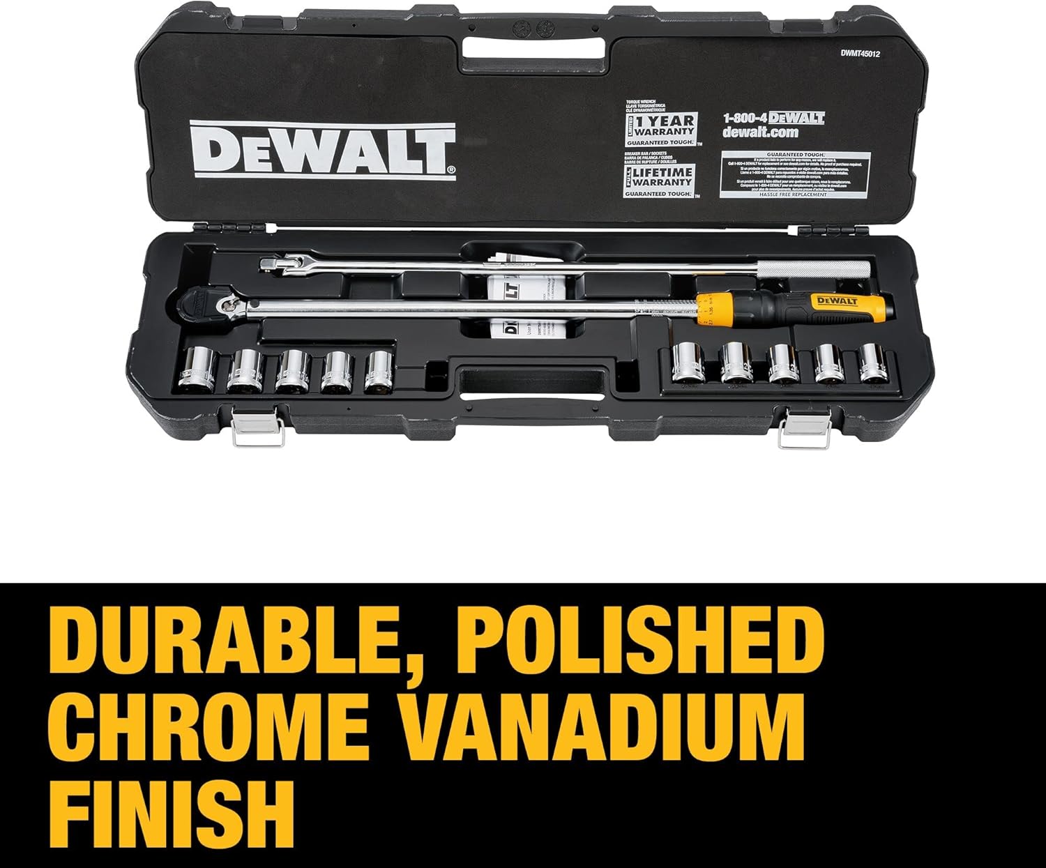 Detalle de DEWALT DWMT45012 Torque Wrench Set 50-250 ft-lb