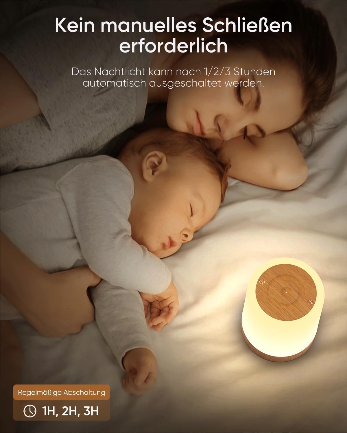Detalle de LED Touch-Nachttischlampe, dimmbar, 256 RGB Farben & USB-Akku – mit Timing- und Memory-Funktion
