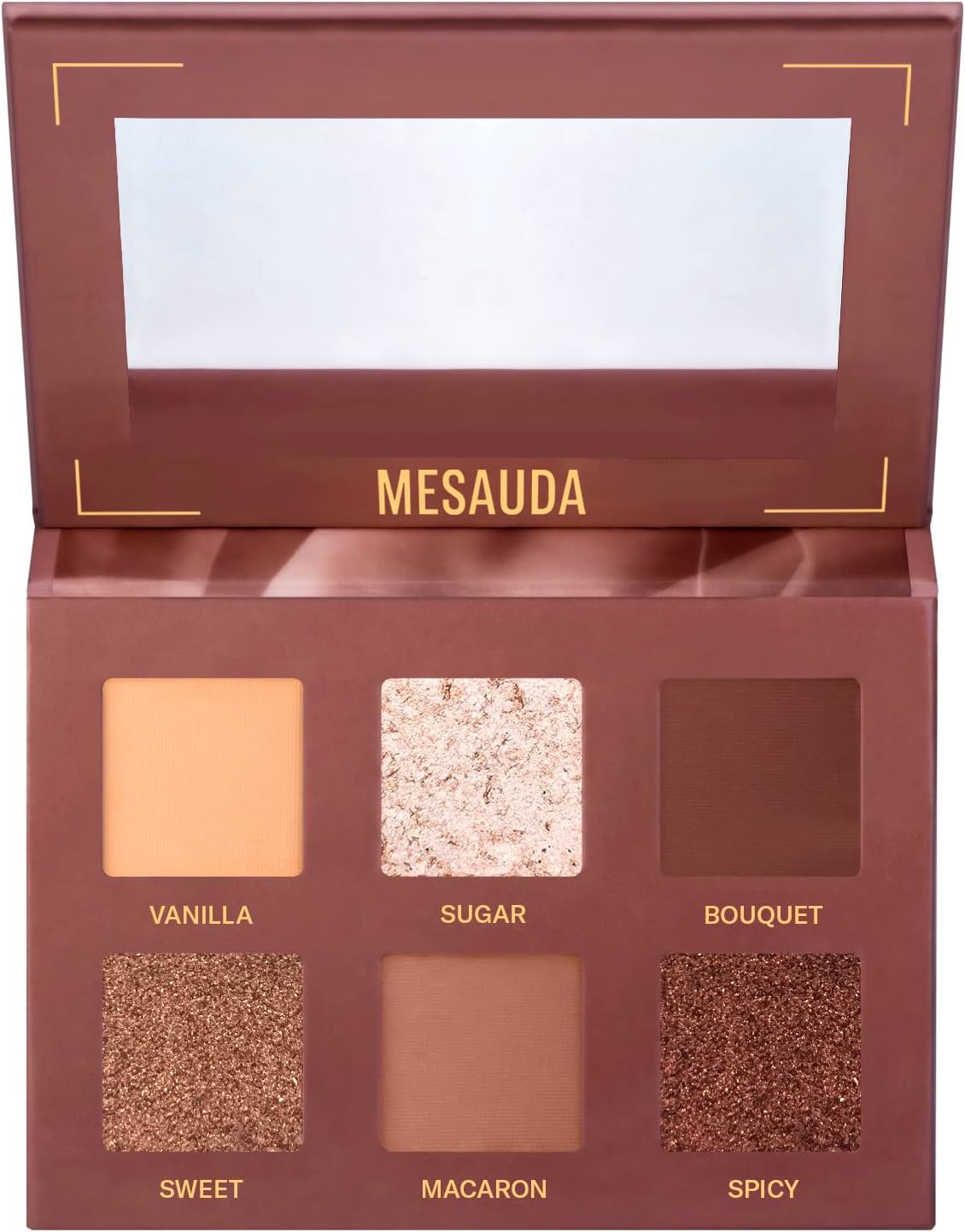 Detalle de Mesauda Bare Harmony Palette 202 Deep Smoky: palette viso occhi con 6 ombretti