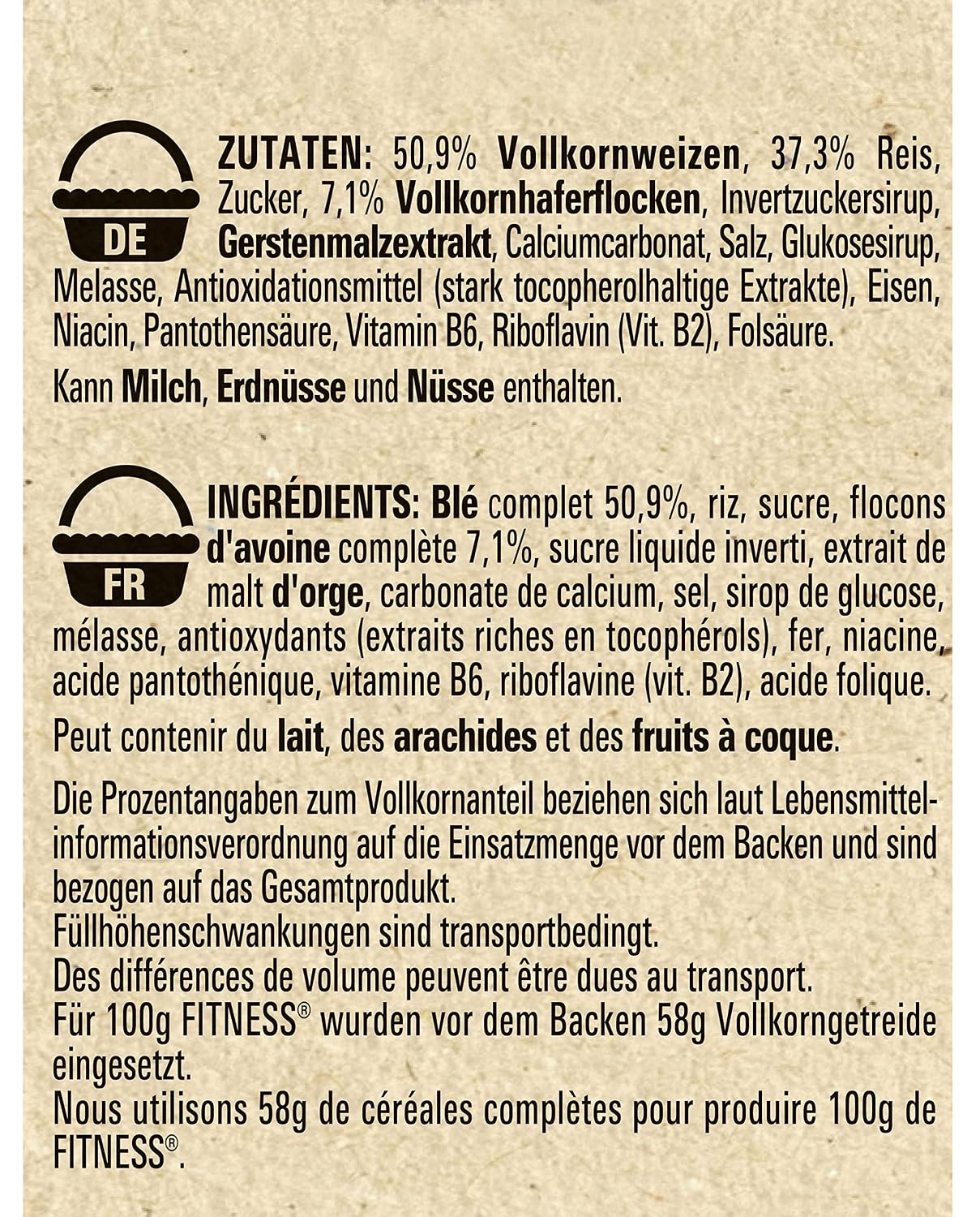 Detalle de Nestlé FITNESS Frühstücks-Flakes aus 57% Vollkorn – 7x375 g