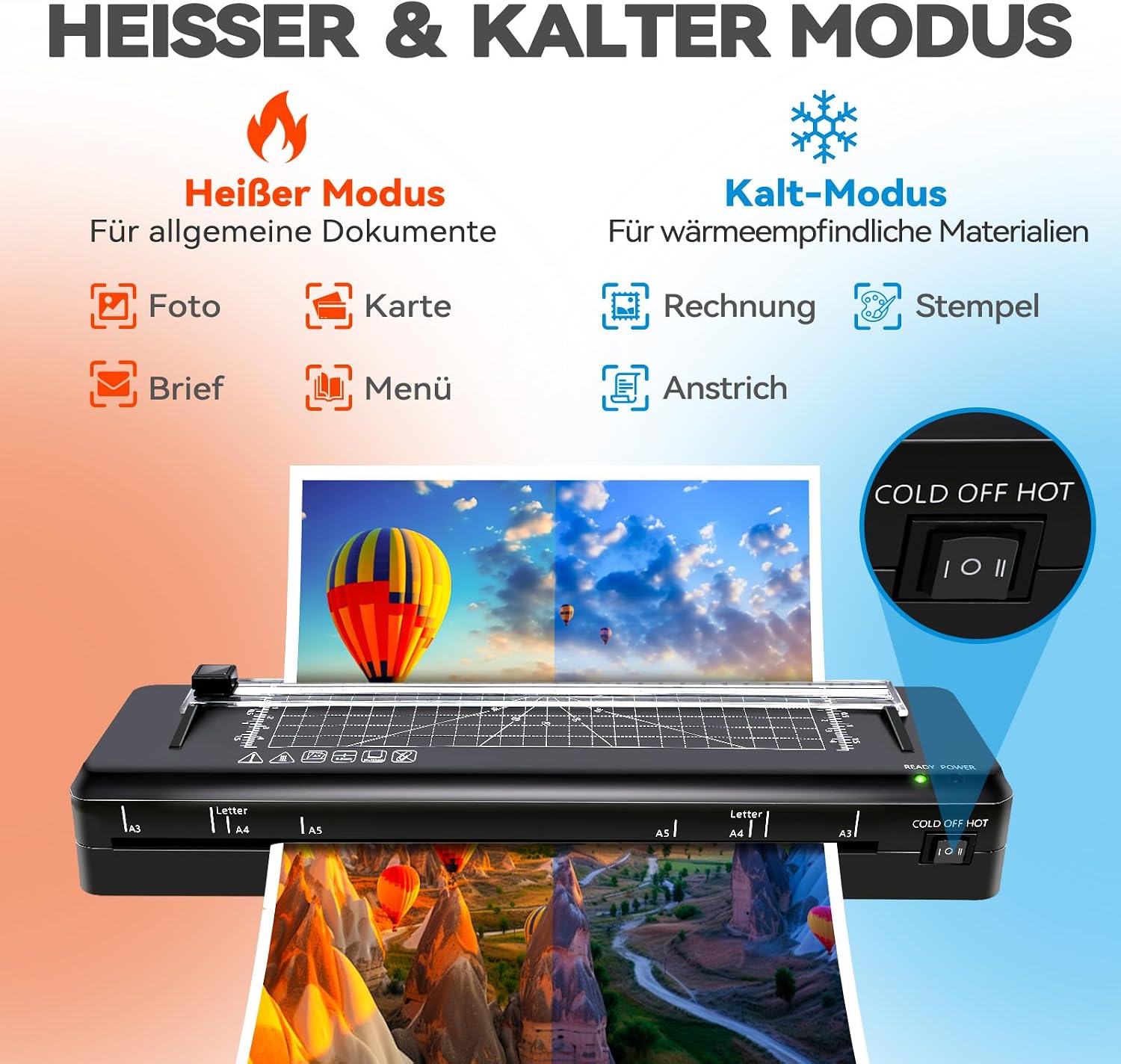 Detalle 2 de BAYGE Laminiergerät A3 für 70 Sek