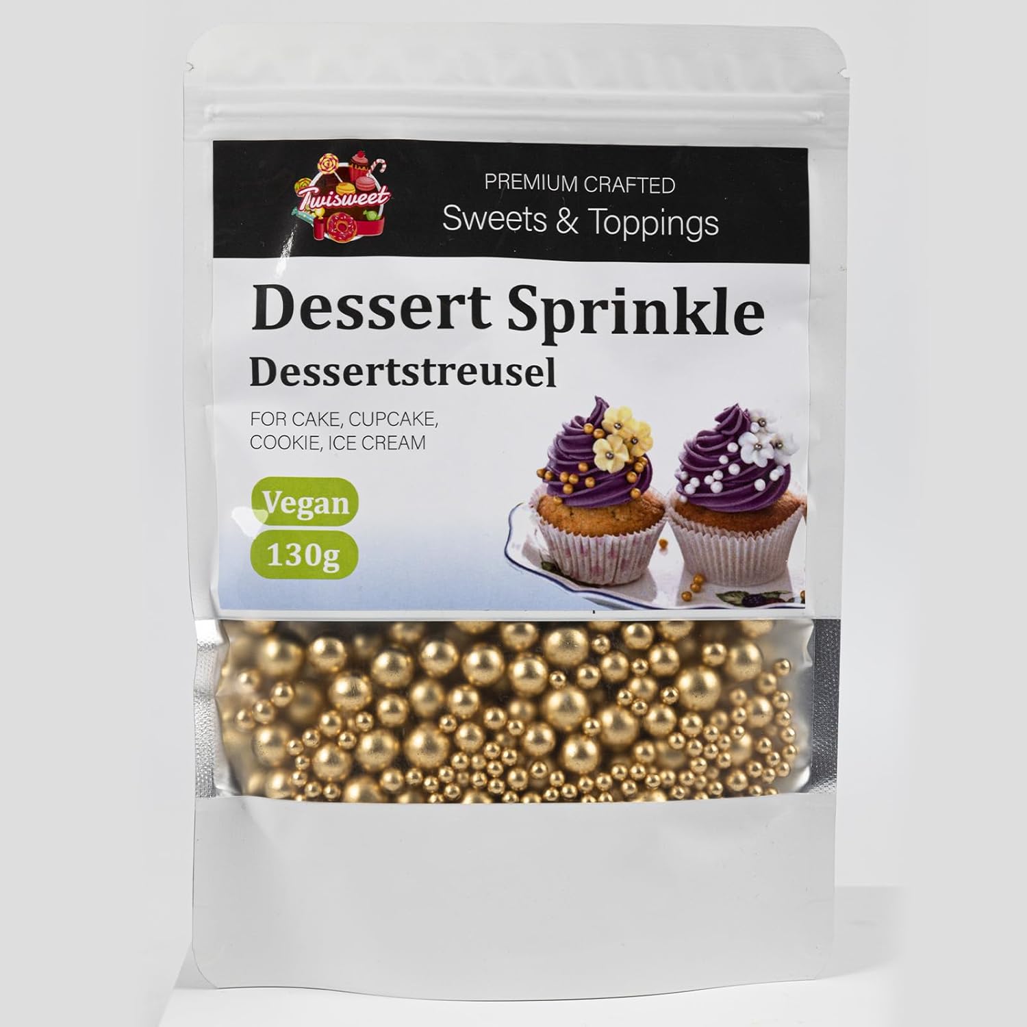Thumbnail 2 de Twisweet Gold Streusel 130 g Zuckerperlen