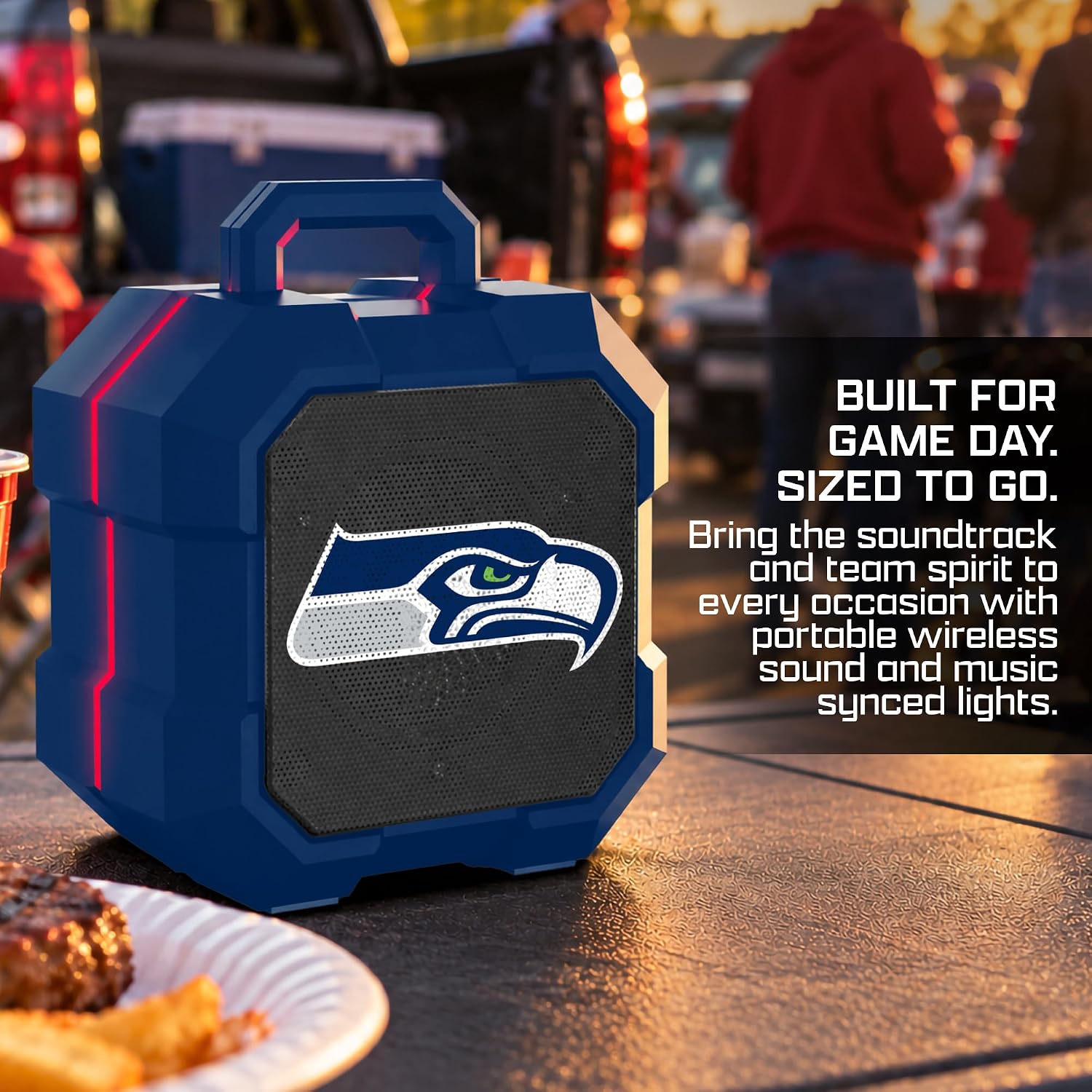 Thumbnail 6 de SOAR NFL Shockbox LED Wireless Bluetooth Speaker (IPX4, Bluetooth 5.0, over 5 hours play time)