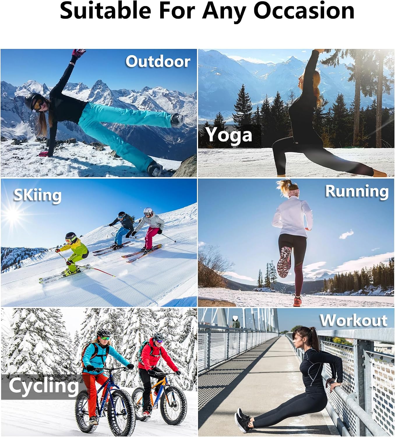 Thumbnail 6 de TELALEO Women's Thermal Shirts 4-Pack, Fleece-Lined Long-Sleeve Compression Tops