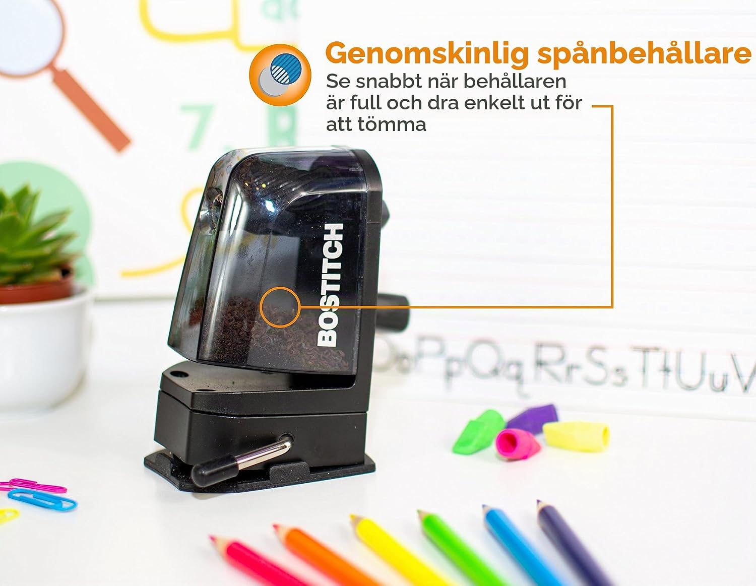 Thumbnail 3 de Bostitch MPS2-BLK manuell pennvässare med vakuum- eller skruvmontering, svart