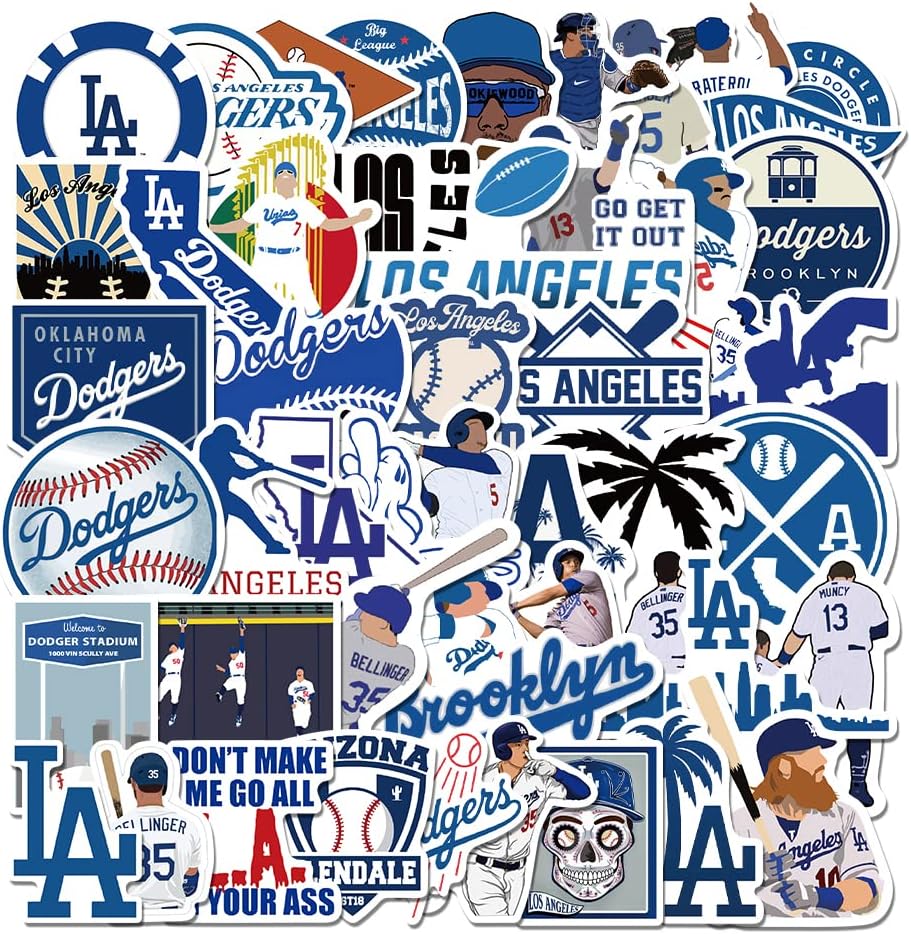 Detalle de BIFPAST Dodger-LA-50ピース ドジャーステーマのビニールステッカー 50枚、防水仕様