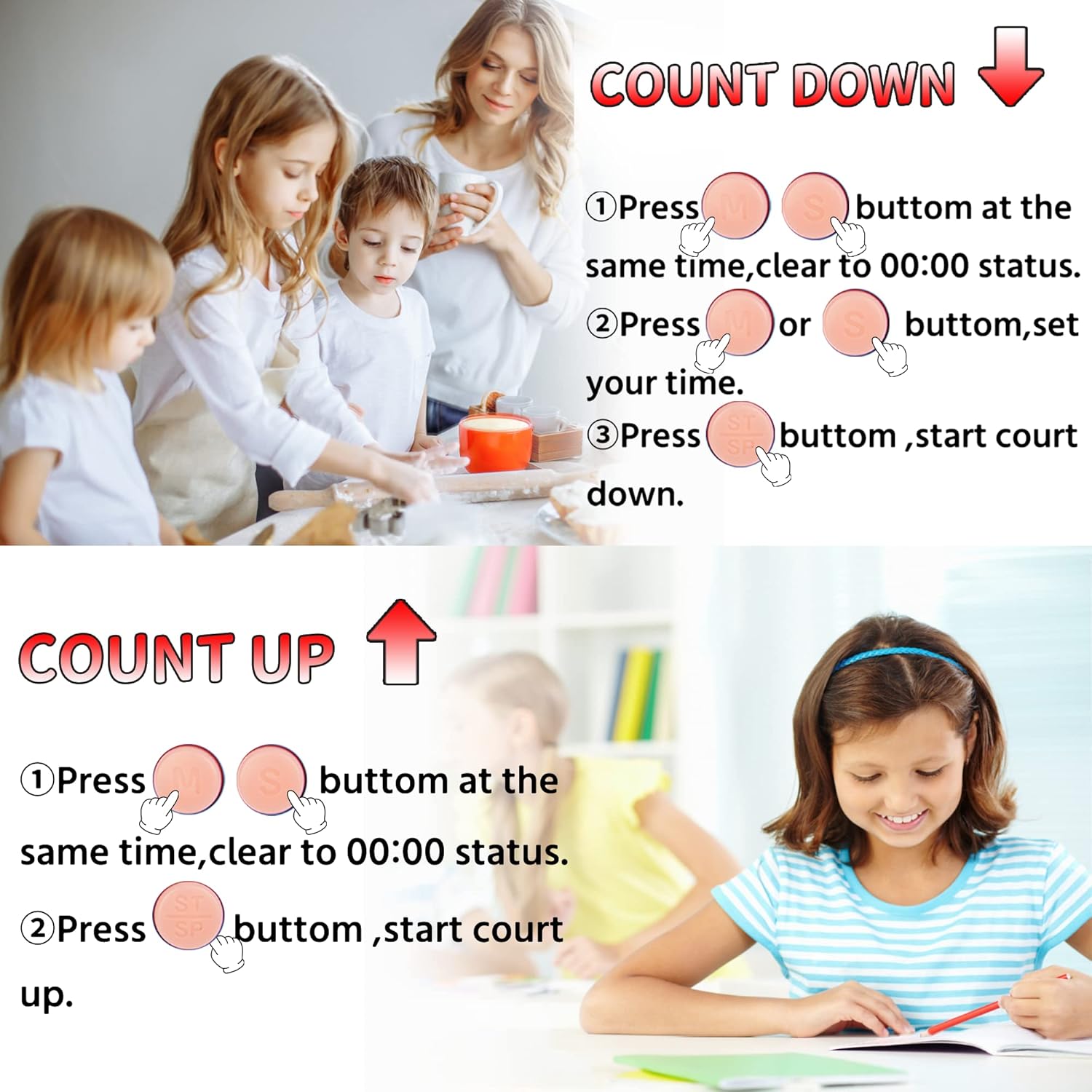 Thumbnail 6 de Classroom Timers for Teachers Large Magnetic 2-pack ⏱️