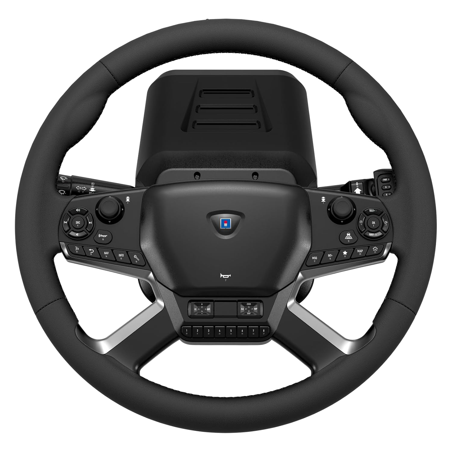 Detalle 2 de Hori Force Feedback Truck Control System für PC (Windows 11/10) – LKW-Lenkrad, 40 cm, 1.800° Rotation und Schaltmodul