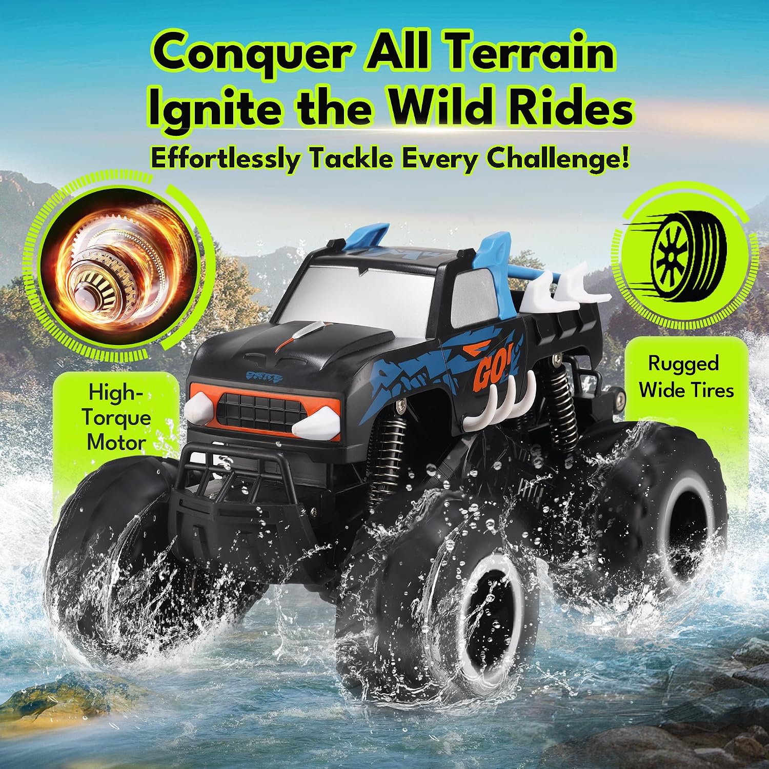 Thumbnail 2 de Threeking 1:16 Waterproof Monster Truck RC Car
