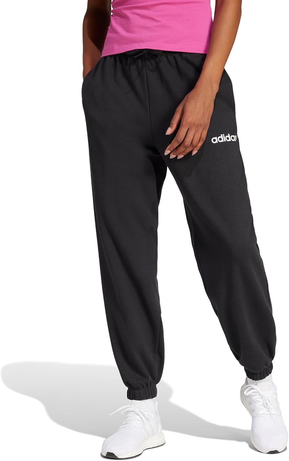 Detalle de Adidas Essentials Linear Pantalon femme cuffed en molleton